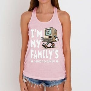 IM My FamilyS Unpaid Tech Support Funny Compute Tech Humor Women's Knotted Racerback Tank