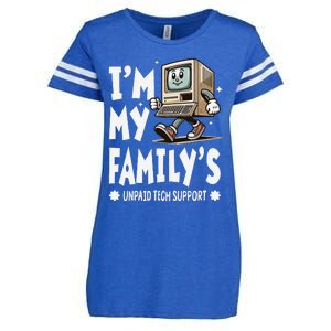 IM My FamilyS Unpaid Tech Support Funny Compute Tech Humor Enza Ladies Jersey Football T-Shirt