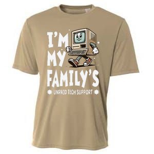 IM My FamilyS Unpaid Tech Support Funny Compute Tech Humor Cooling Performance Crew T-Shirt