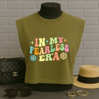 In My Fearless Era Garment-Dyed Women's Muscle Tee