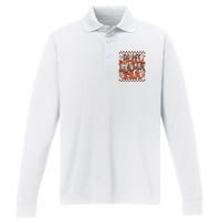 In My Football Mama Era Football Team Retro Performance Long Sleeve Polo