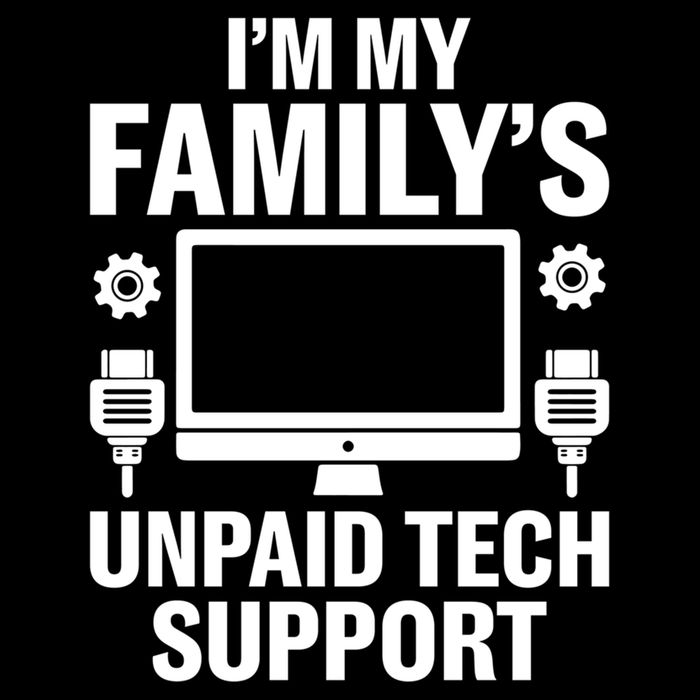 IM My FamilyS Unpaid Tech Support Funny Computer Engineer Funny Gift Metallic Star Ornament