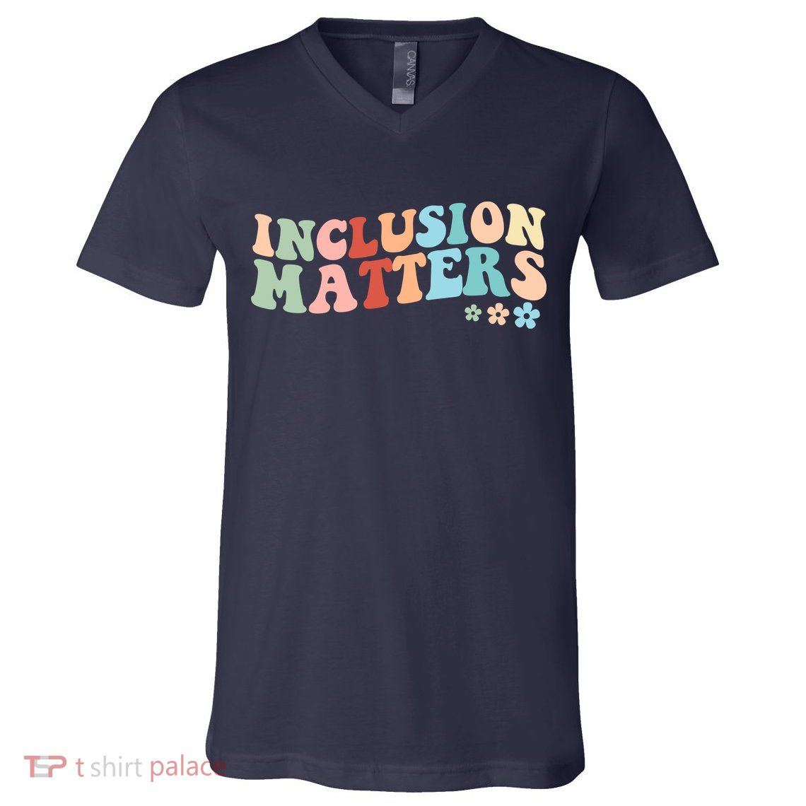 Inclusion Matters Floral Love Acceptance V-Neck T-Shirt