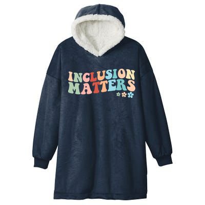 Inclusion Matters Floral Love Acceptance Hooded Wearable Blanket