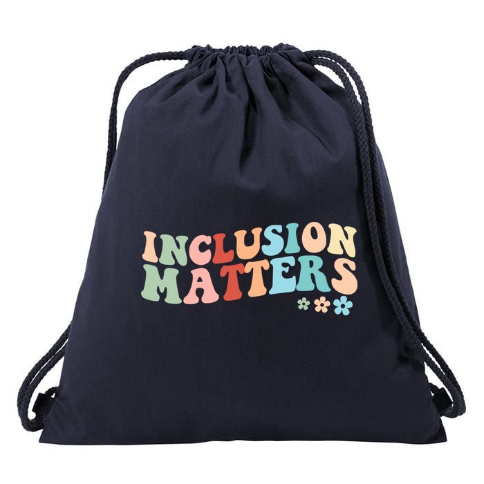 Inclusion Matters Floral Love Acceptance Drawstring Bag
