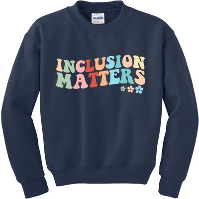 Inclusion Matters Floral Love Acceptance Kids Sweatshirt