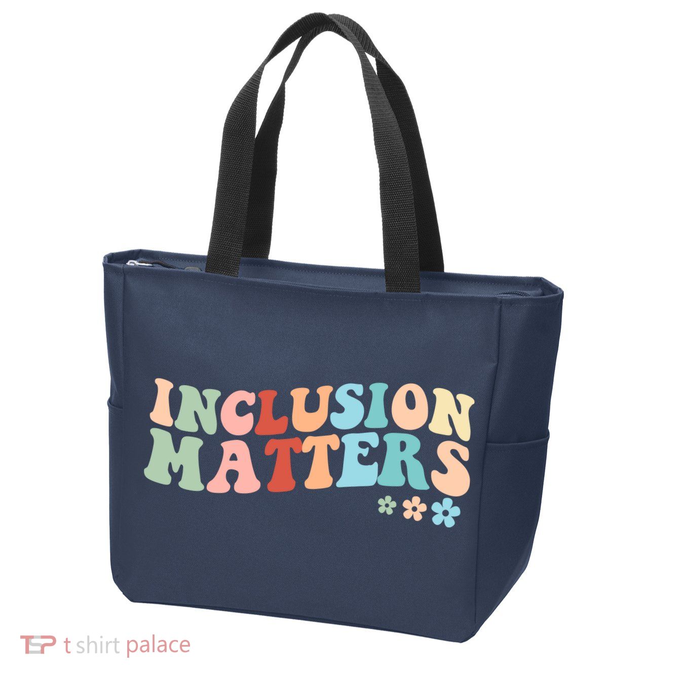 Inclusion Matters Floral Love Acceptance Zip Tote Bag