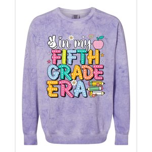 In My Fifth Grade Era 5th Grade For Teacher Girl & Boy Colorblast Crewneck Sweatshirt