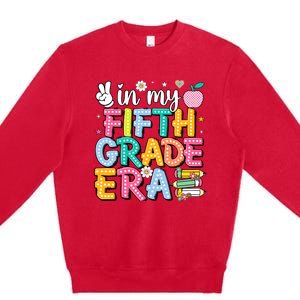 In My Fifth Grade Era 5th Grade For Teacher Girl & Boy Premium Crewneck Sweatshirt