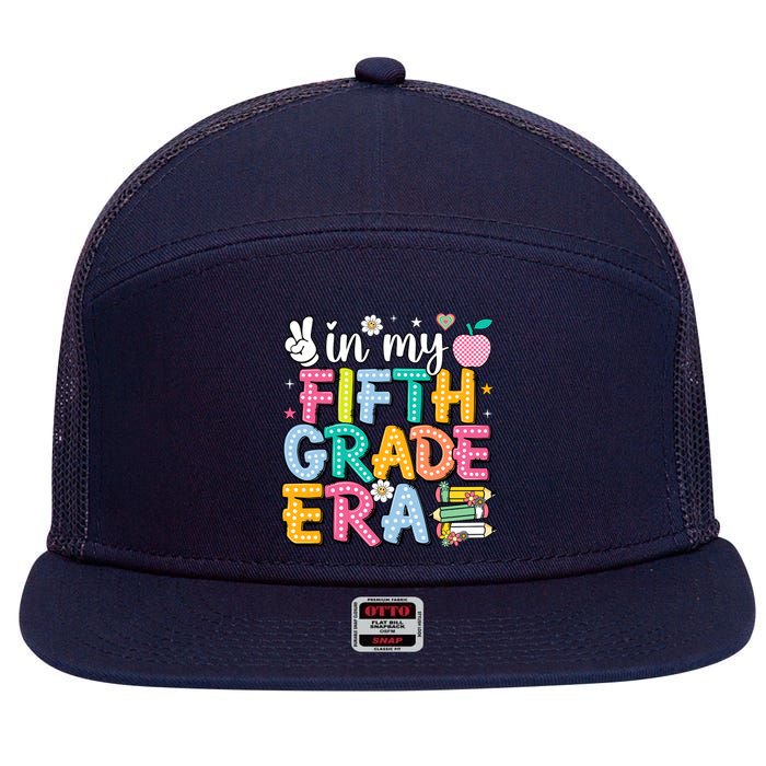 In My Fifth Grade Era 5th Grade For Teacher Girl & Boy 7 Panel Mesh Trucker Snapback Hat