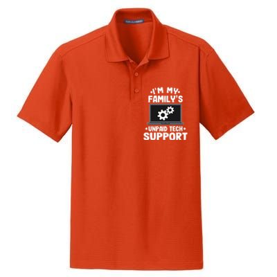 IM My FamilyS Unpaid Tech Support Funny Computer Engineer Cute Gift Dry Zone Grid Polo