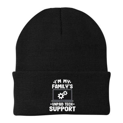 IM My FamilyS Unpaid Tech Support Funny Computer Engineer Cute Gift Knit Cap Winter Beanie