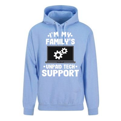 IM My FamilyS Unpaid Tech Support Funny Computer Engineer Cute Gift Unisex Surf Hoodie