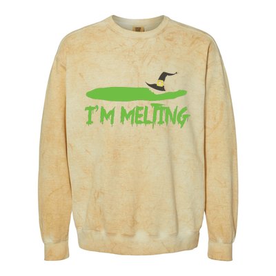 Im Melting Funny Halloween Colorblast Crewneck Sweatshirt