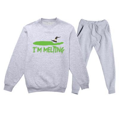 Im Melting Funny Halloween Premium Crewneck Sweatsuit Set