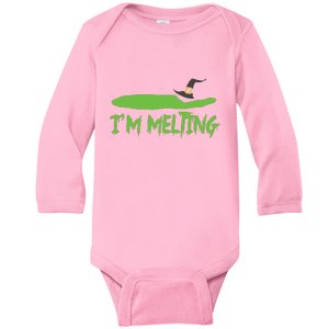 Im Melting Funny Halloween Baby Long Sleeve Bodysuit