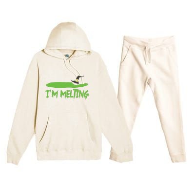 Im Melting Funny Halloween Premium Hooded Sweatsuit Set