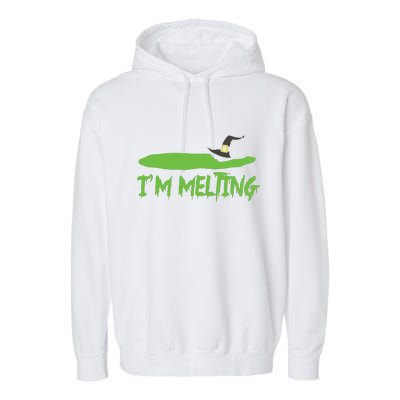 Im Melting Funny Halloween Garment-Dyed Fleece Hoodie