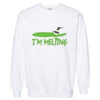 Im Melting Funny Halloween Garment-Dyed Sweatshirt