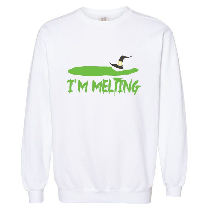 Im Melting Funny Halloween Garment-Dyed Sweatshirt