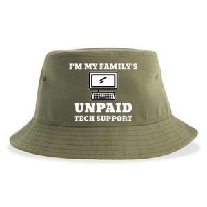 IM My FamilyS Unpaid Tech Support Funny Computer Sustainable Bucket Hat