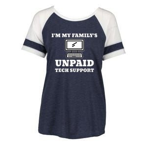 IM My FamilyS Unpaid Tech Support Funny Computer Enza Ladies Jersey Colorblock Tee