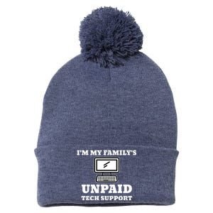 IM My FamilyS Unpaid Tech Support Funny Computer Pom Pom 12in Knit Beanie