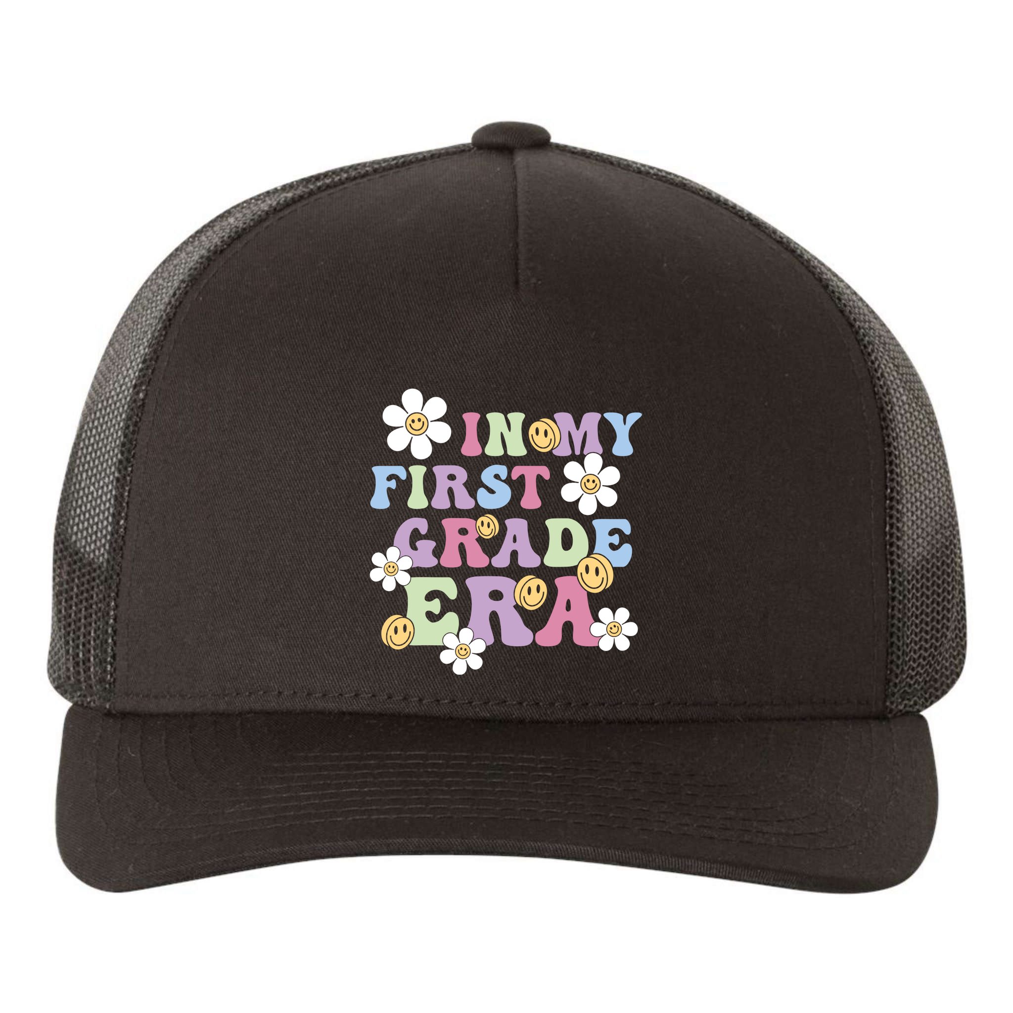 In My First Grade Era Back To School 1st Teacher Groovy Yupoong Adult 5-Panel Trucker Hat