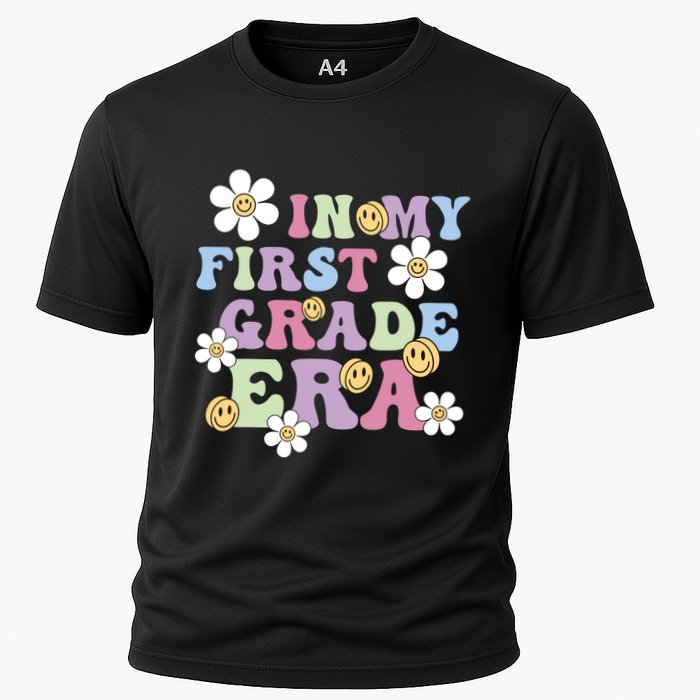 In My First Grade Era Back To School 1st Teacher Groovy Cooling Performance Crew T-Shirt