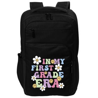 In My First Grade Era Back To School 1st Teacher Groovy Impact Tech Backpack