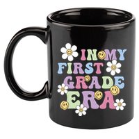 In My First Grade Era Back To School 1st Teacher Groovy 11oz C Handle Ceramic Mug