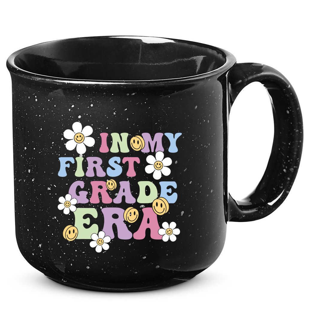 In My First Grade Era Back To School 1st Teacher Groovy 15oz Campfire Ceramic Mug