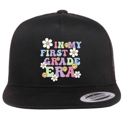 In My First Grade Era Back To School 1st Teacher Groovy Flatbill Hat