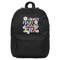 In My First Grade Era Back To School 1st Teacher Groovy 16 in Basic Backpack