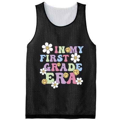 In My First Grade Era Back To School 1st Teacher Groovy Mesh Reversible Basketball Jersey Tank
