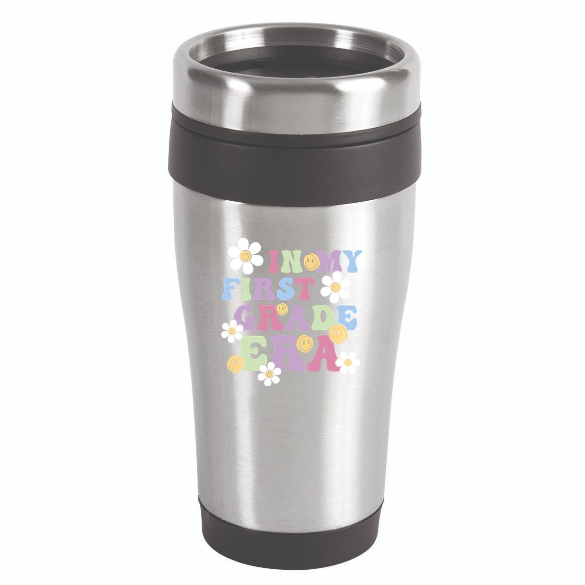 In My First Grade Era Back To School 1st Teacher Groovy 16oz Travel Tumbler
