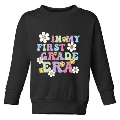 In My First Grade Era Back To School 1st Teacher Groovy Toddler Sweatshirt