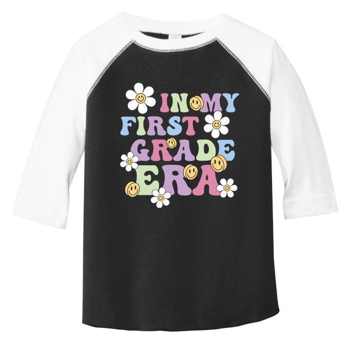 In My First Grade Era Back To School 1st Teacher Groovy Toddler Fine Jersey T-Shirt