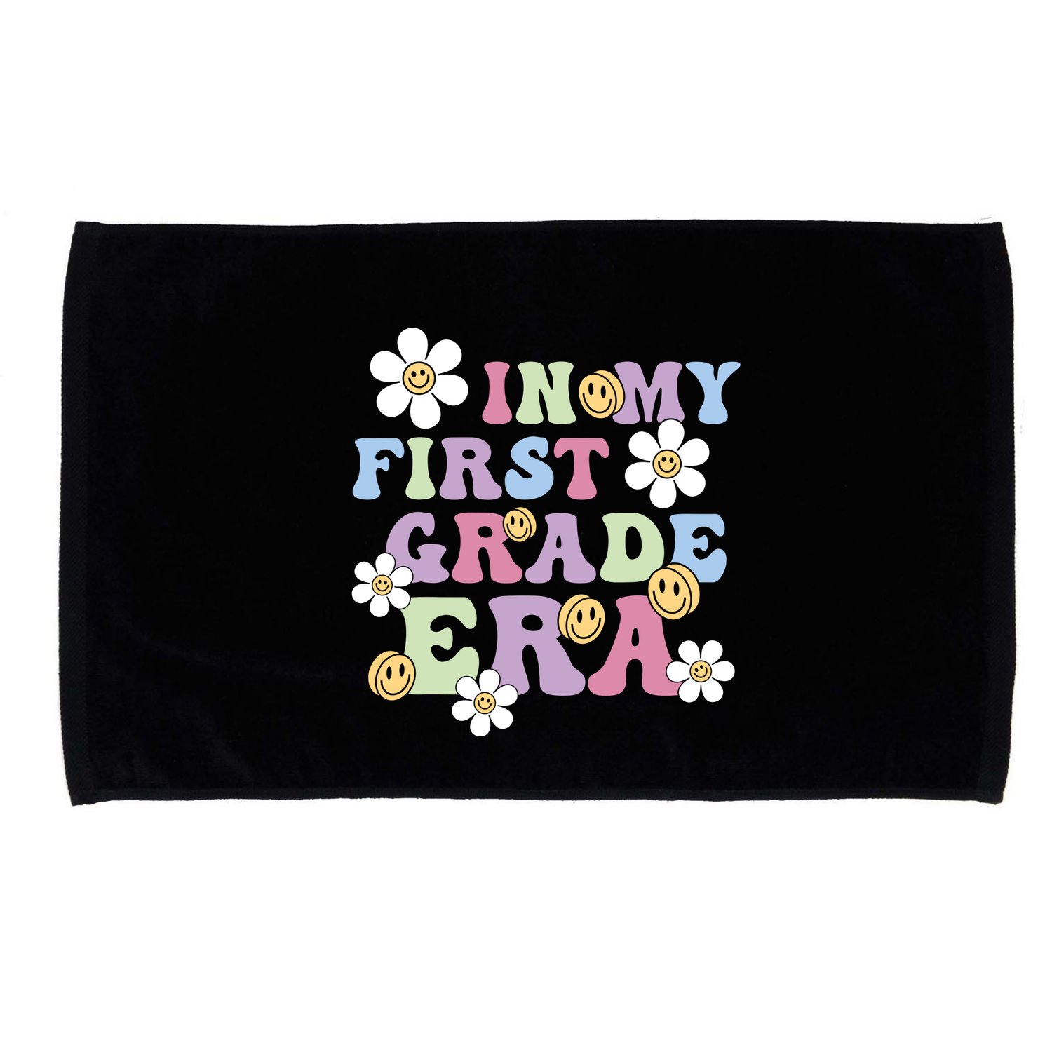 In My First Grade Era Back To School 1st Teacher Groovy Microfiber Hand Towel
