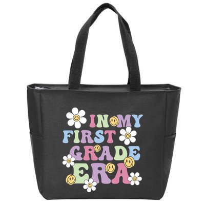 In My First Grade Era Back To School 1st Teacher Groovy Zip Tote Bag