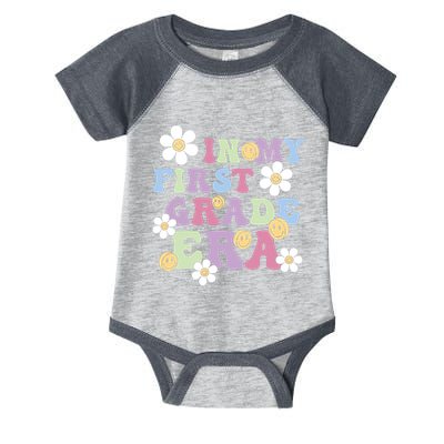 In My First Grade Era Back To School 1st Teacher Groovy Infant Baby Jersey Bodysuit