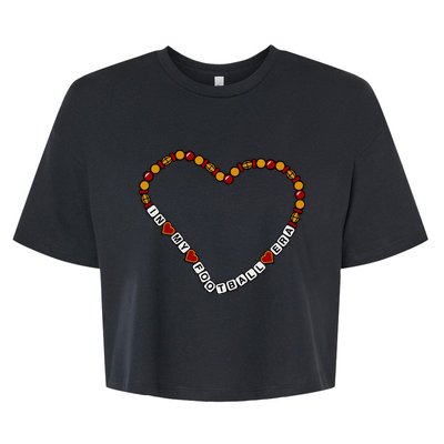 In My Football Era Friendship Bracelet Bella+Canvas Jersey Crop Tee