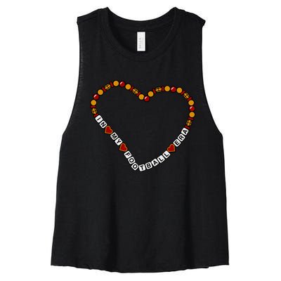 In My Football Era Friendship Bracelet Women's Racerback Cropped Tank