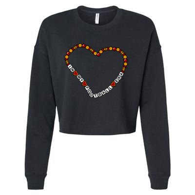 In My Football Era Friendship Bracelet Cropped Pullover Crew