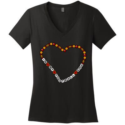 In My Football Era Friendship Bracelet Women's V-Neck T-Shirt