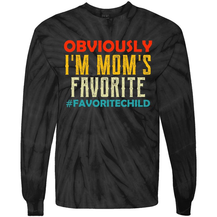 IM MomS Favorite Child Retro Son Daughter In Law Gift Idea Tie-Dye Long Sleeve Shirt