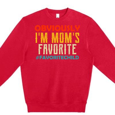 IM MomS Favorite Child Retro Son Daughter In Law Gift Idea Premium Crewneck Sweatshirt