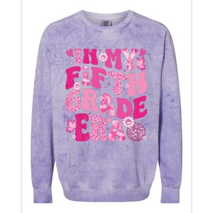 In My Fifth Grade Era Teachers Women Back To School Girl Colorblast Crewneck Sweatshirt