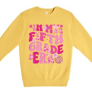 In My Fifth Grade Era Teachers Women Back To School Girl Premium Crewneck Sweatshirt