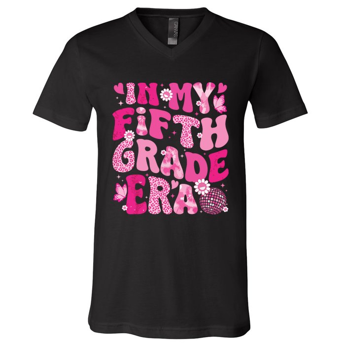 In My Fifth Grade Era Teachers Women Back To School Girl V-Neck T-Shirt